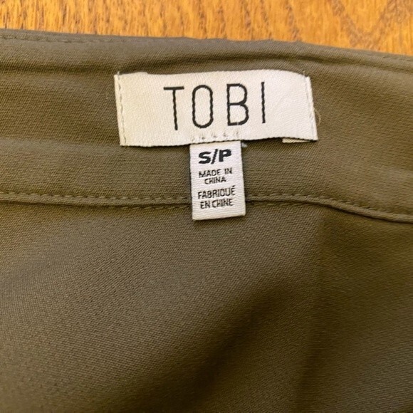 Tobi Forest Green Asymmetrical Layered Wrap Stretchy Tulip Skirt - Picture 8 of 13